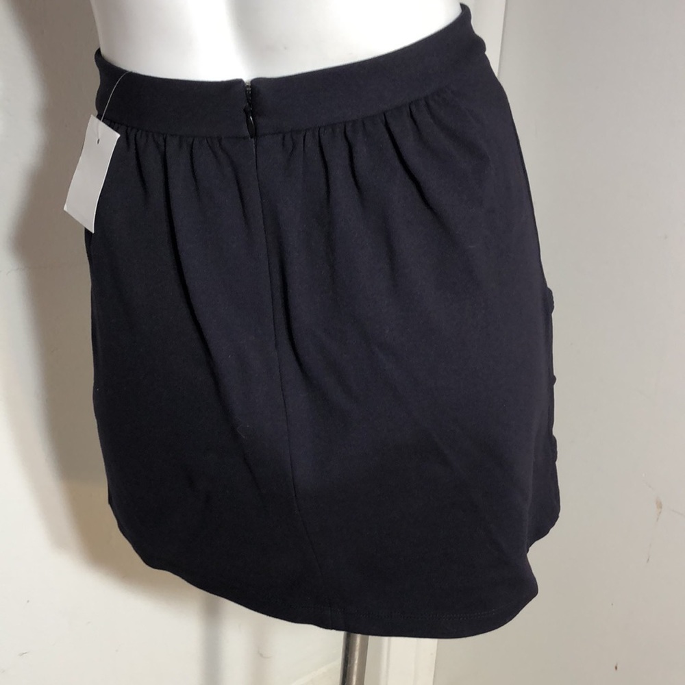 J. CREW Black Swingy‎ Stretch Ponte Knit Mini Skirt Sz 00 NWT - Picture 5 of 13